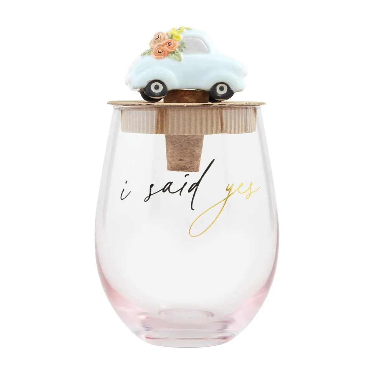 Engaged Wine Glass Sets in Assorted Sayings