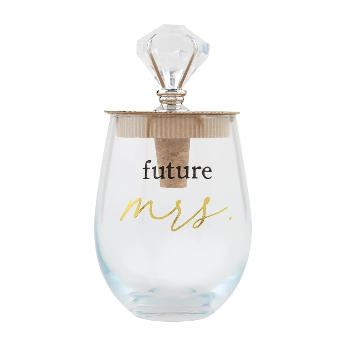 Engaged Wine Glass Sets in Assorted Sayings