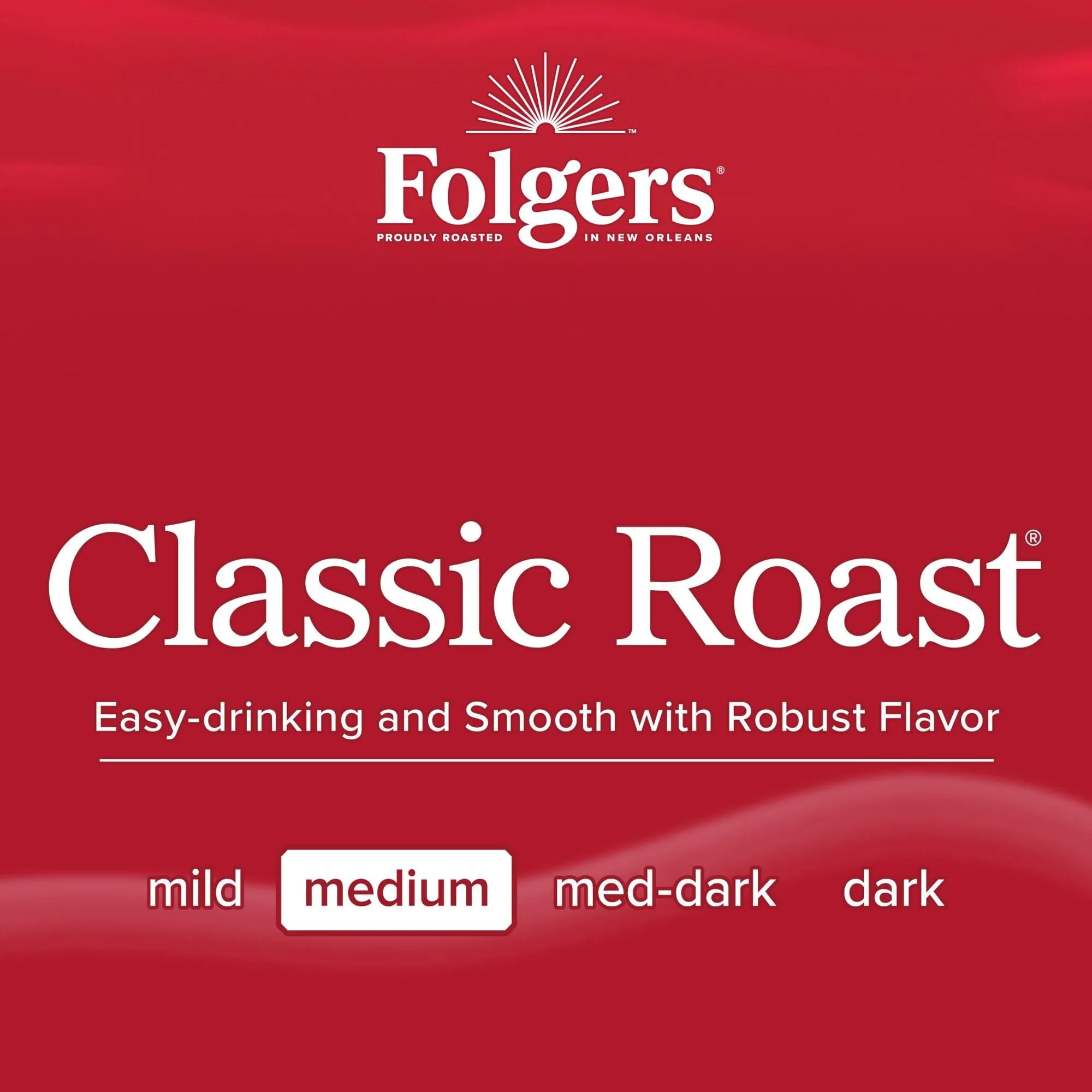 Folgers Coffee Singles Classic Roast Coffee Bags, 38 Count