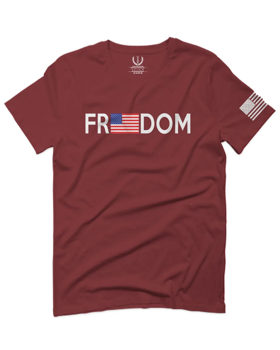 Freedom Grunt Proud American Flag Military Armour US USA For men T Shirt