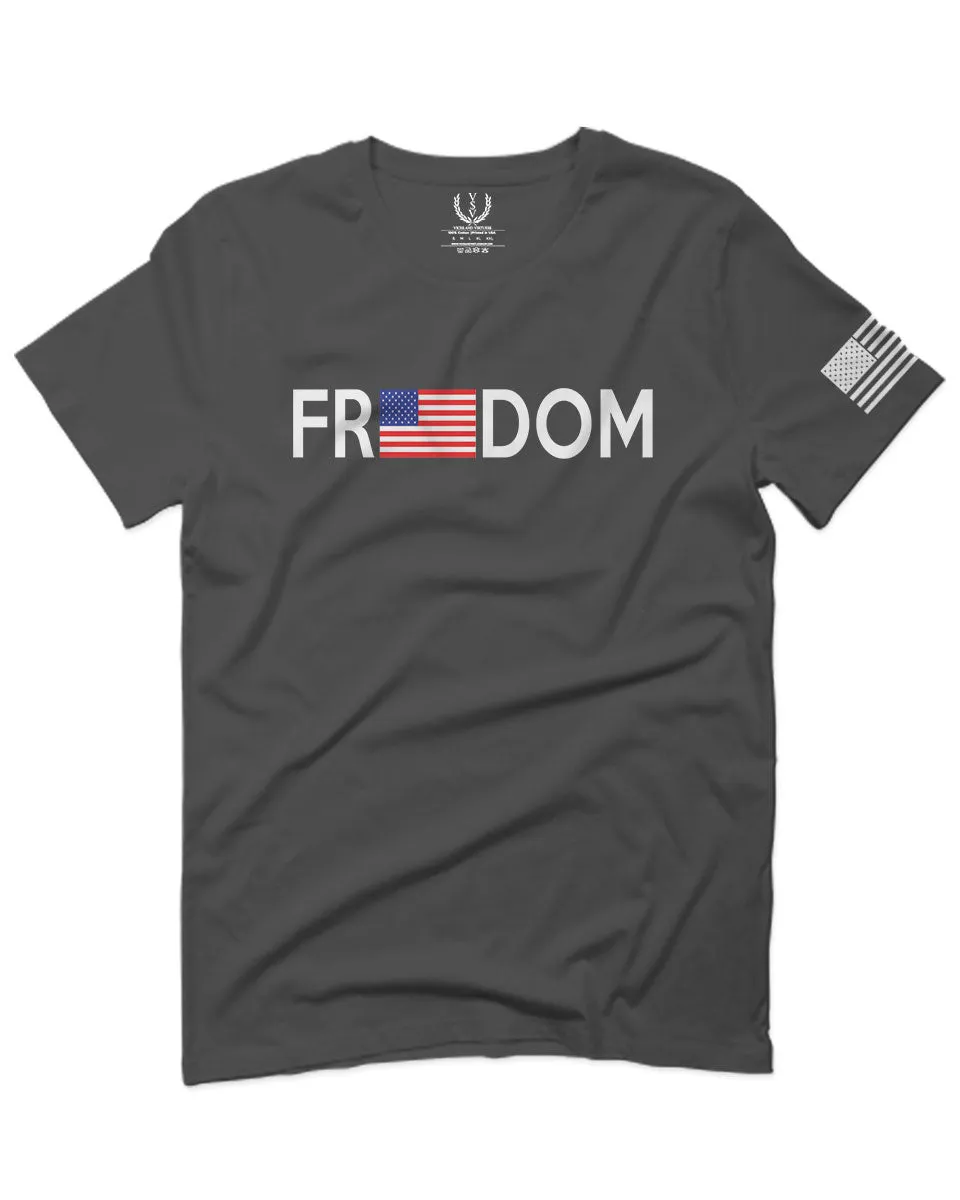 Freedom Grunt Proud American Flag Military Armour US USA For men T Shirt