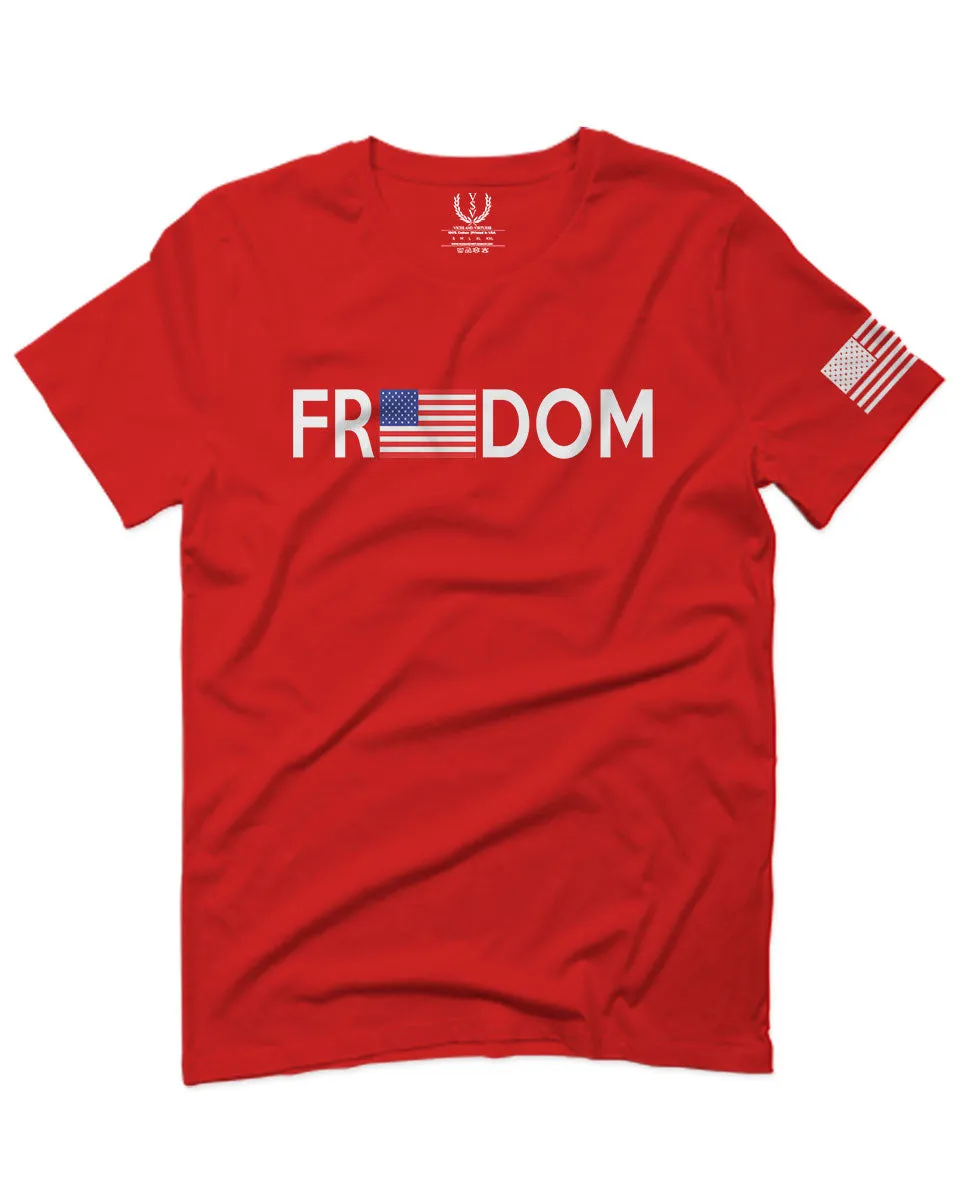 Freedom Grunt Proud American Flag Military Armour US USA For men T Shirt
