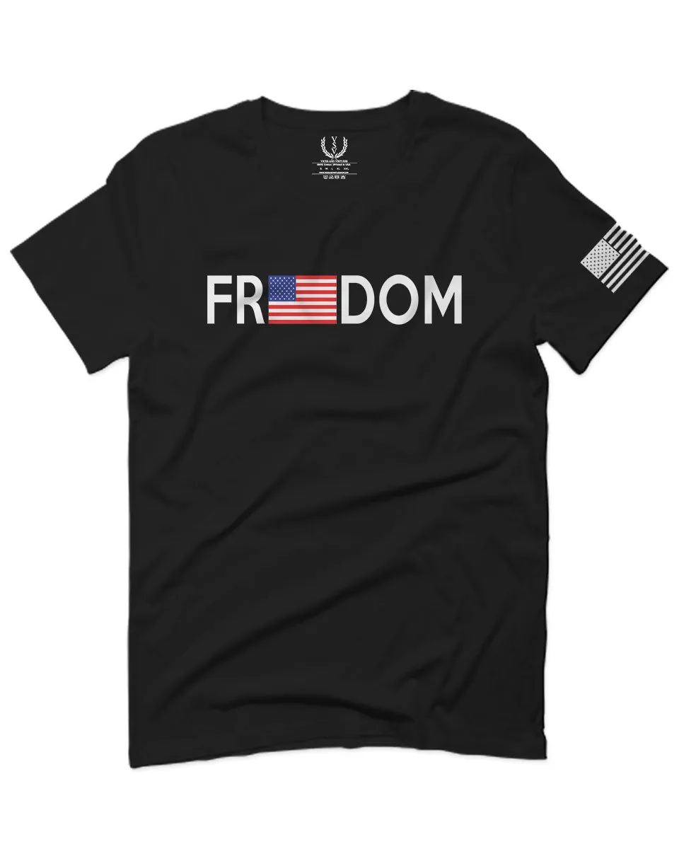 Freedom Grunt Proud American Flag Military Armour US USA For men T Shirt