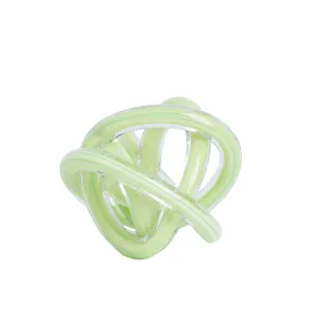 Glass Small Lime Two-Tone Knot