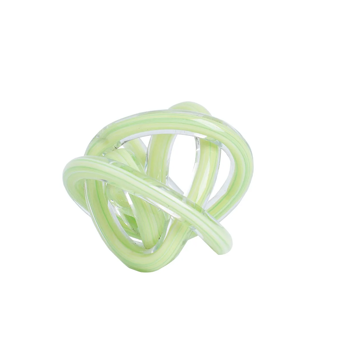 Glass Small Lime Two-Tone Knot