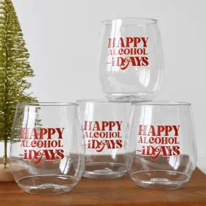 Happy Alco-holidays Wine Cups