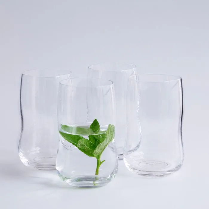 Holmegaard Future Tumbler, 12.5 oz, Clear, 4 pcs.