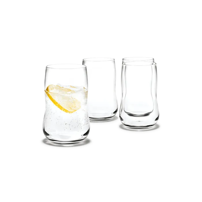 Holmegaard Future Tumbler, 12.5 oz, Clear, 4 pcs.
