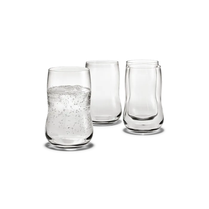 Holmegaard Future Tumbler, 12.5 oz, Clear, 4 pcs.