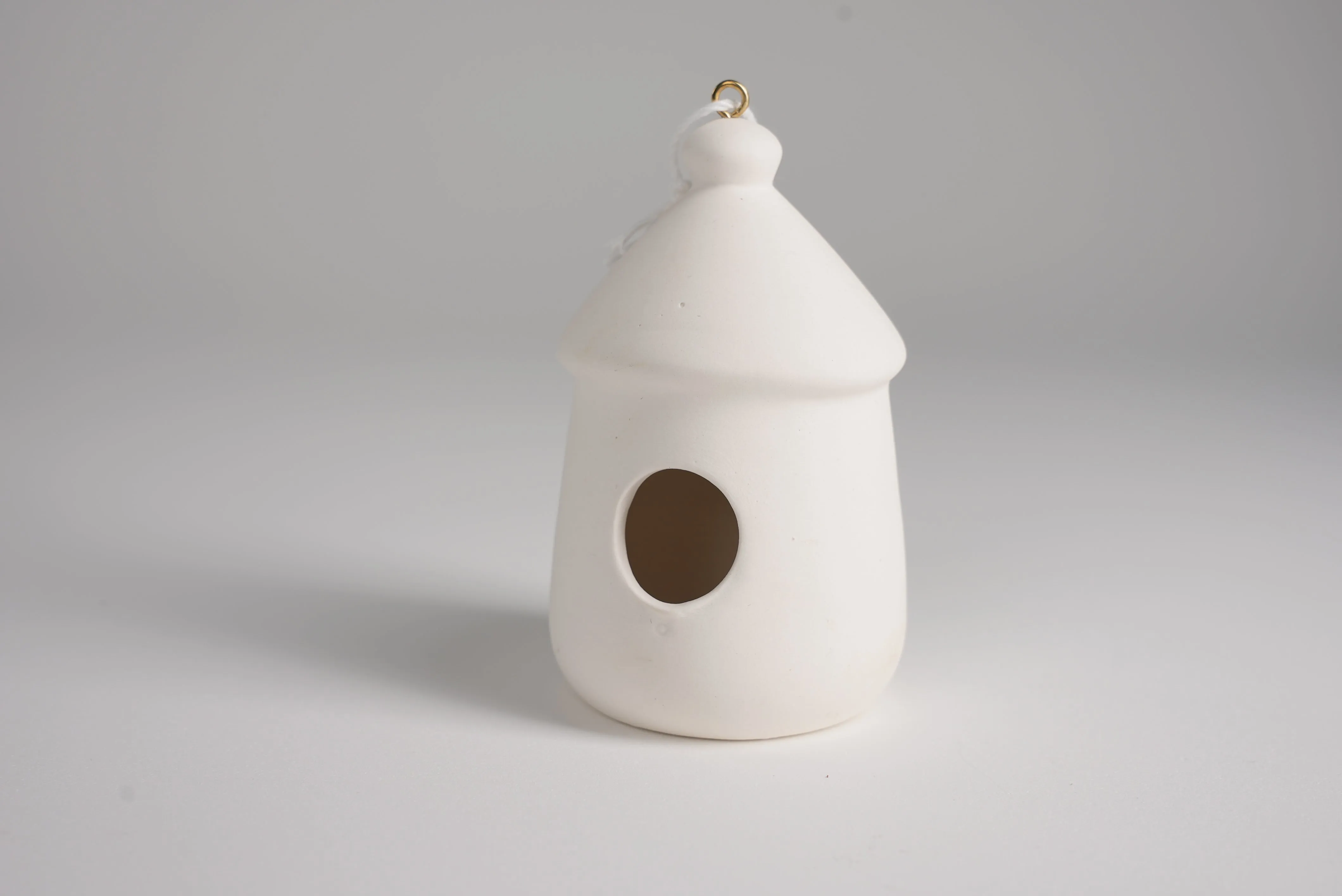 House-Shaped Ceramic Birdhouse