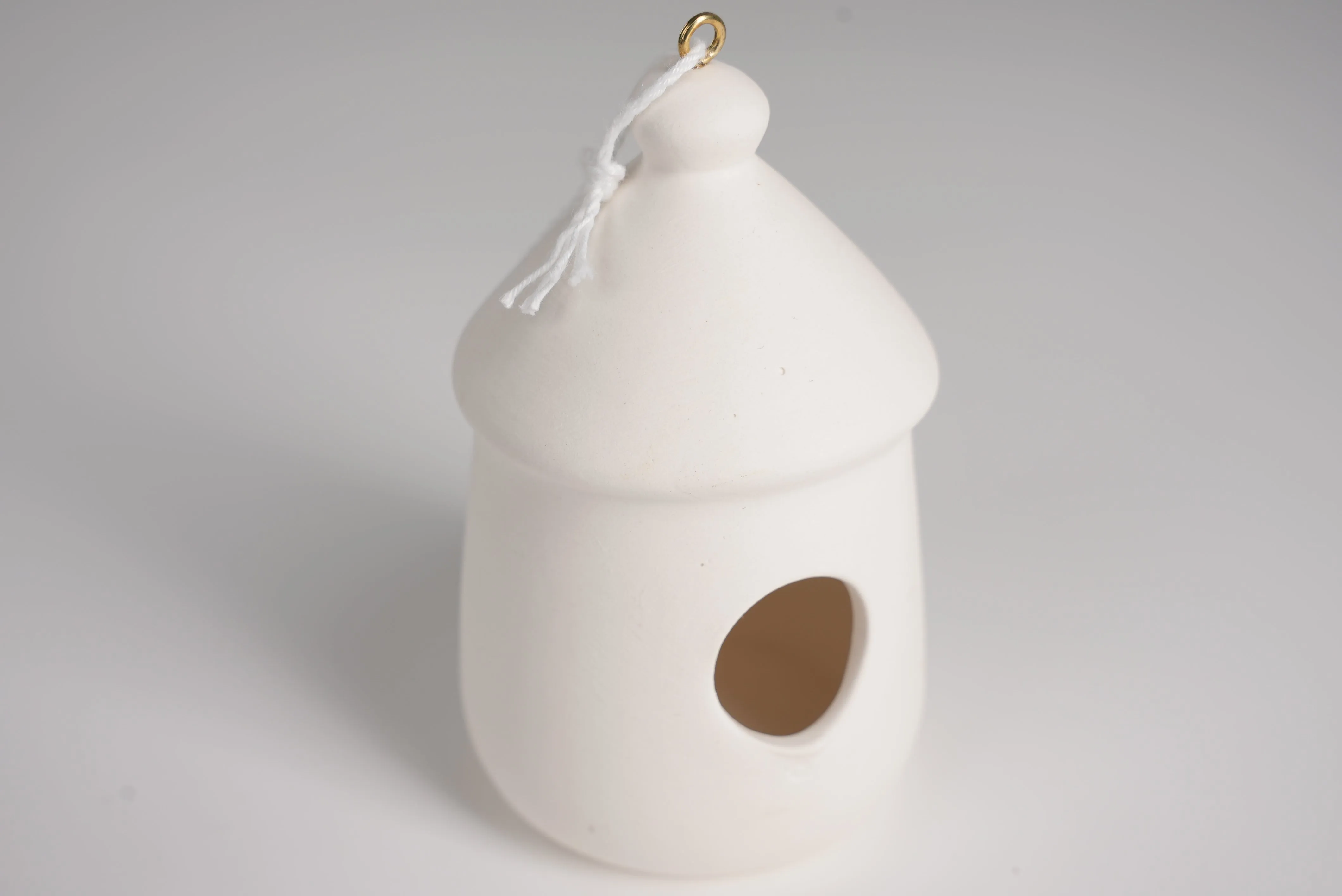 House-Shaped Ceramic Birdhouse