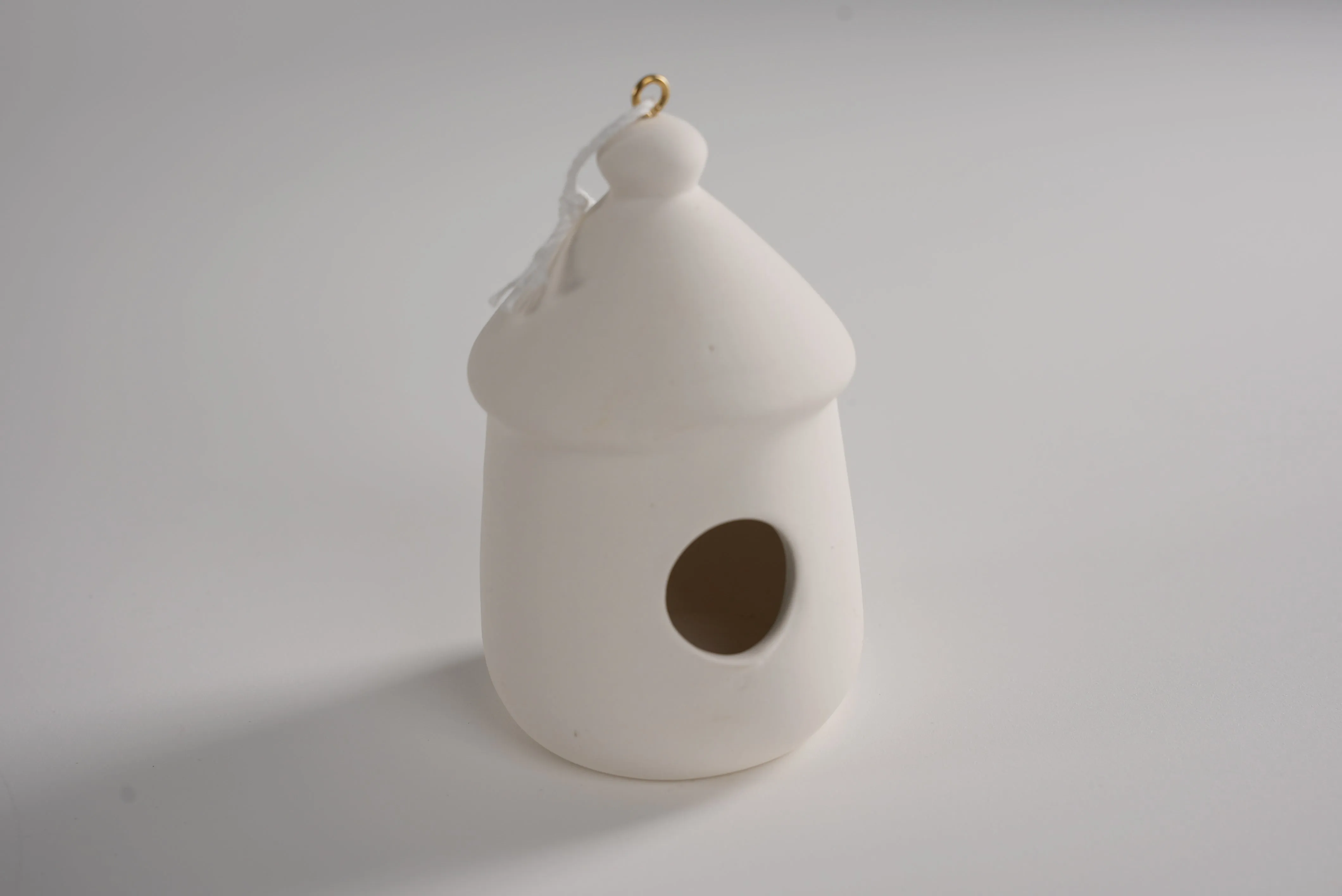 House-Shaped Ceramic Birdhouse