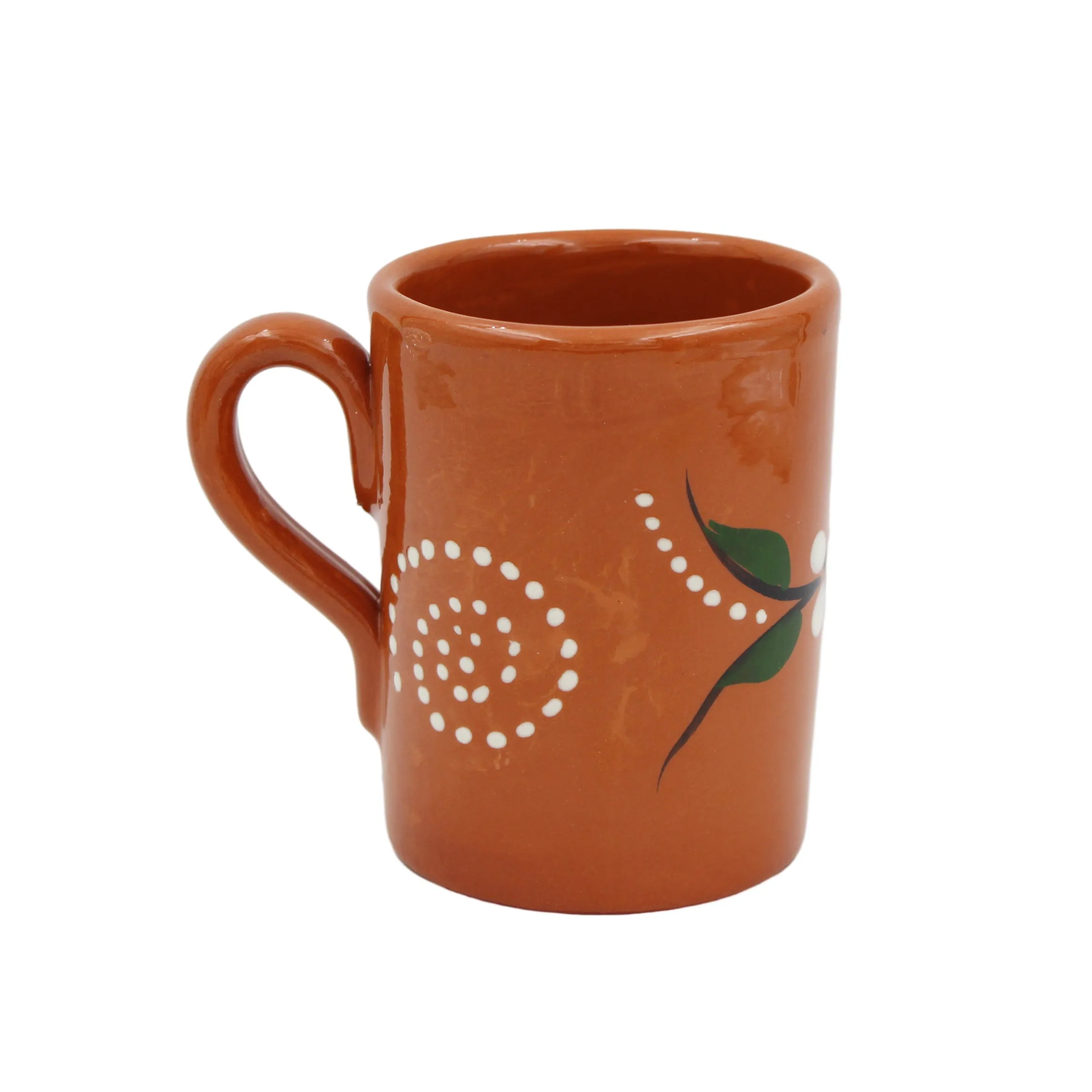 João Vale Hand-Painted Traditional Terracotta Mugs, Set of 4