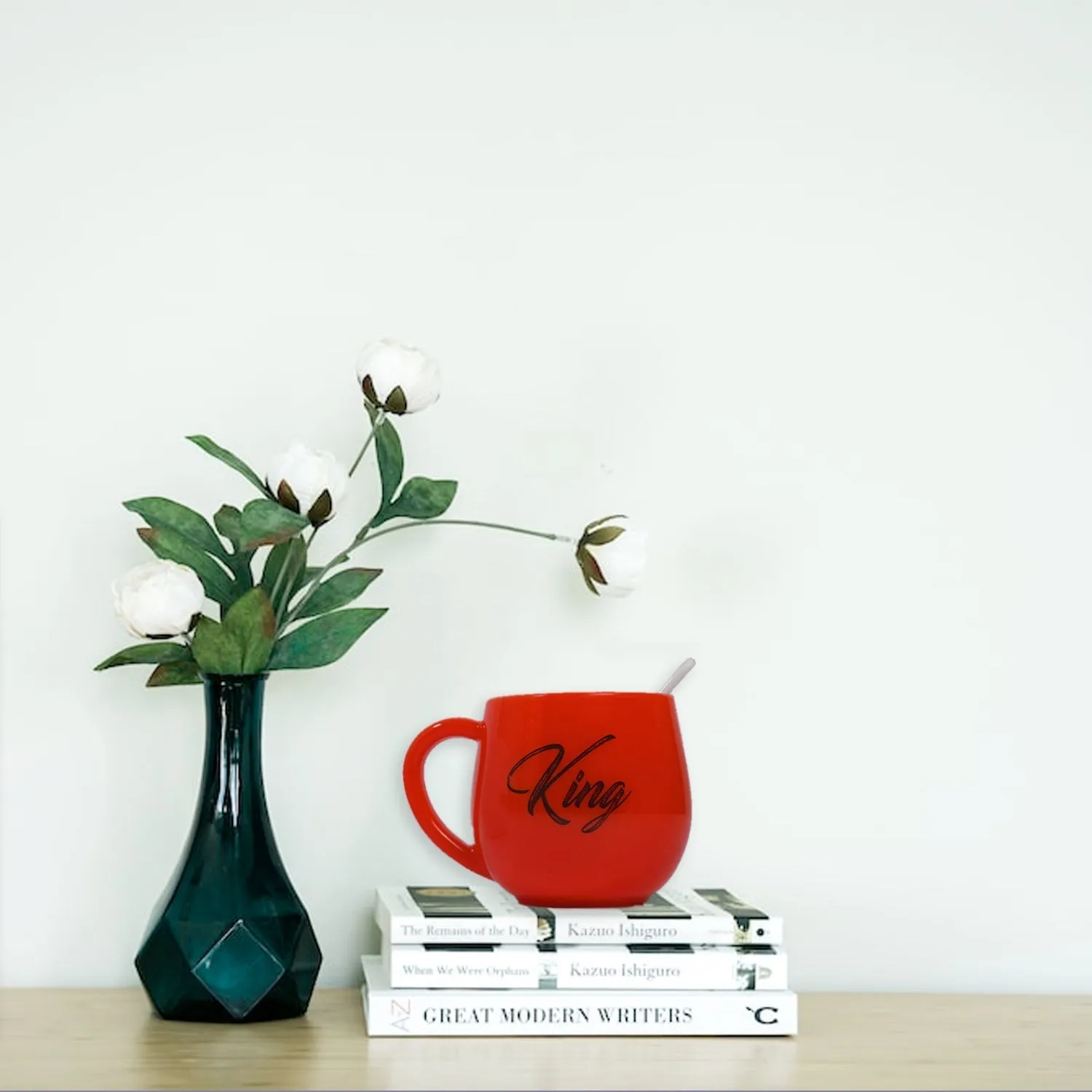 King & Queen Printed Couple Matching Coffee / Tea Plastic Coffee Mug (300ml Set of 2)