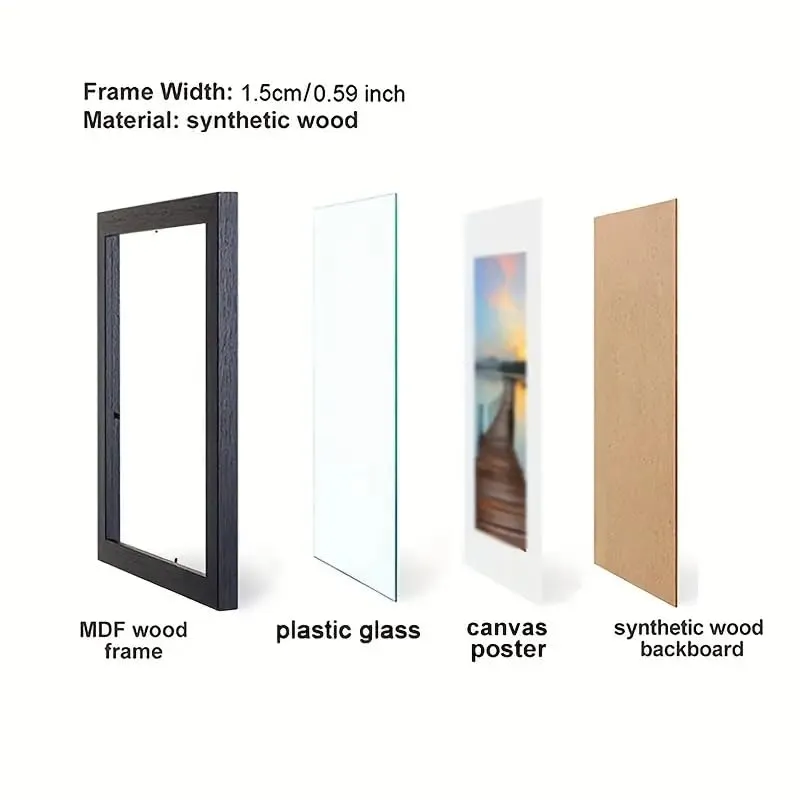 Lavany Craft A4 Size Photo Frame For Wall Set of 6 white Picture Frame For Home and Office Decoration, Size -8x12 Inches