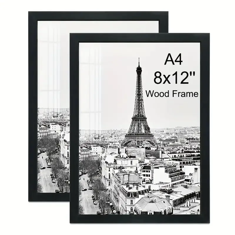 Lavany Craft A4 Size Photo Frame For Wall Set of 6 white Picture Frame For Home and Office Decoration, Size -8x12 Inches