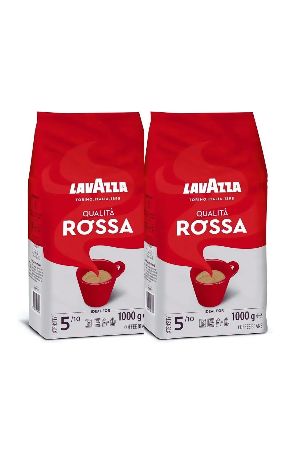 Lavazza Qualità Rossa Whole Bean Coffee, Medium Roast, 1 Kg