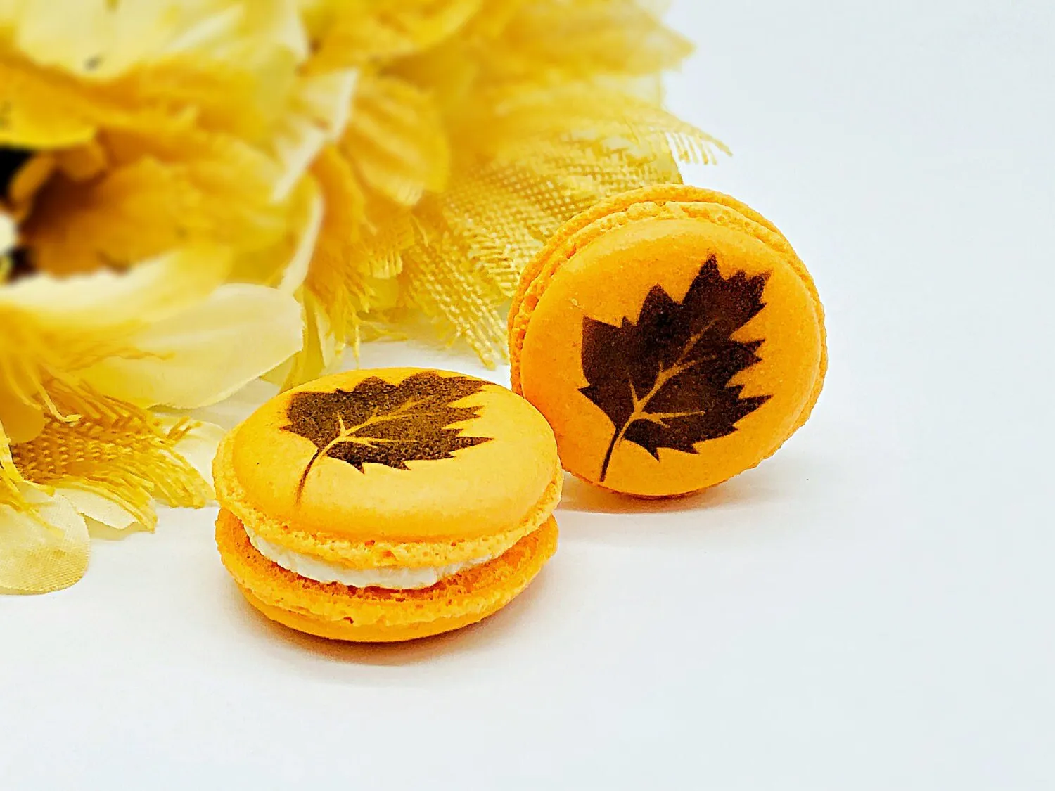 Leaf Macarons | Custom Gourmet Macarons | Perfect for Thanksgiving and Your Next Holiday Celebrations