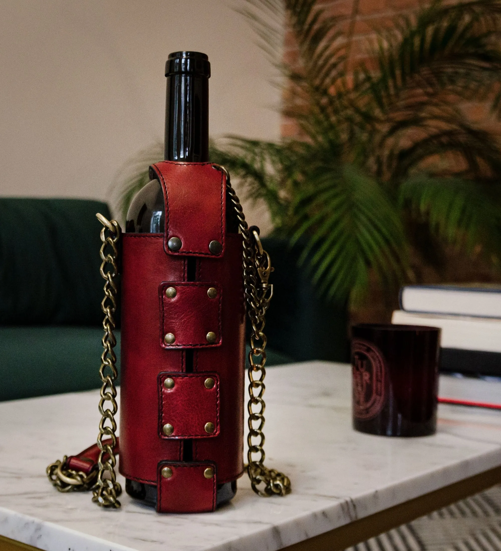 Leather Wine Tote for Women - Saving Grapes