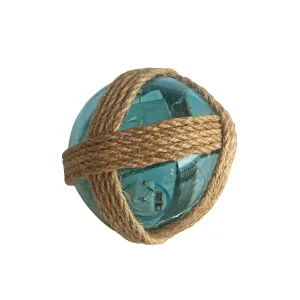 LED Light Blue Glass Ball