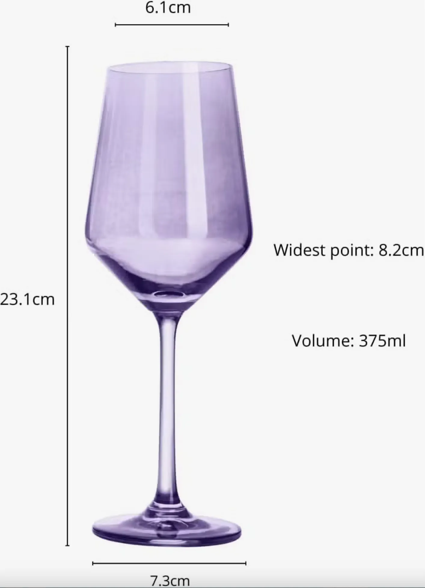 Light Purple Wine Glass