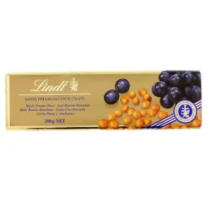 Lindt Gold Milk Hazelnut & Raisin Bar 300g