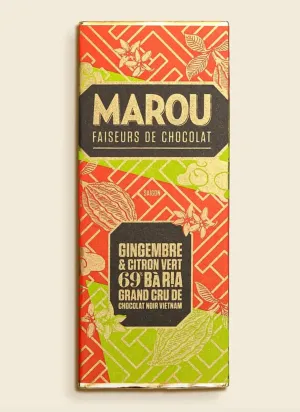 Marou Chocolate Ba Ria Ginger Lime 69%, 24g Mini Bar