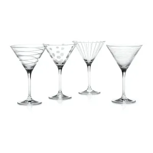 Mikasa Cheers Set Of 4 Martini Glasses