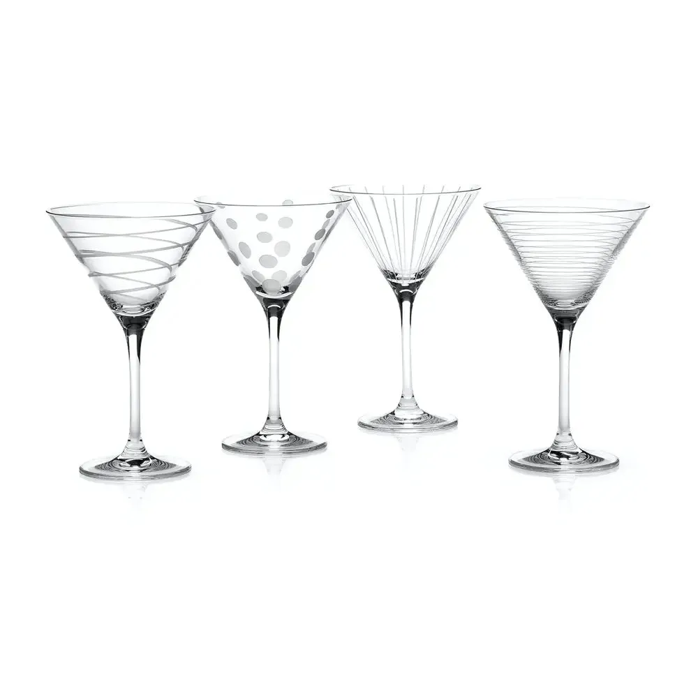 Mikasa Cheers Set Of 4 Martini Glasses