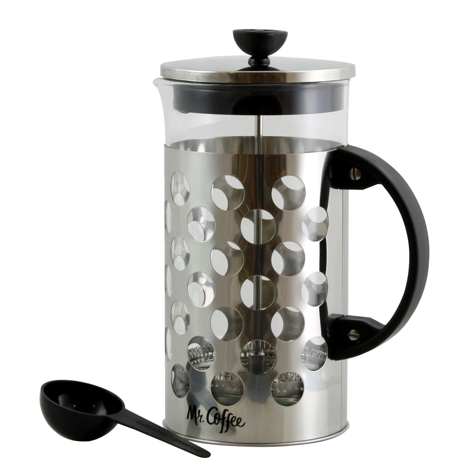 Mr. Coffee Polka Dot 32 oz. Stainless Steel Coffee Press
