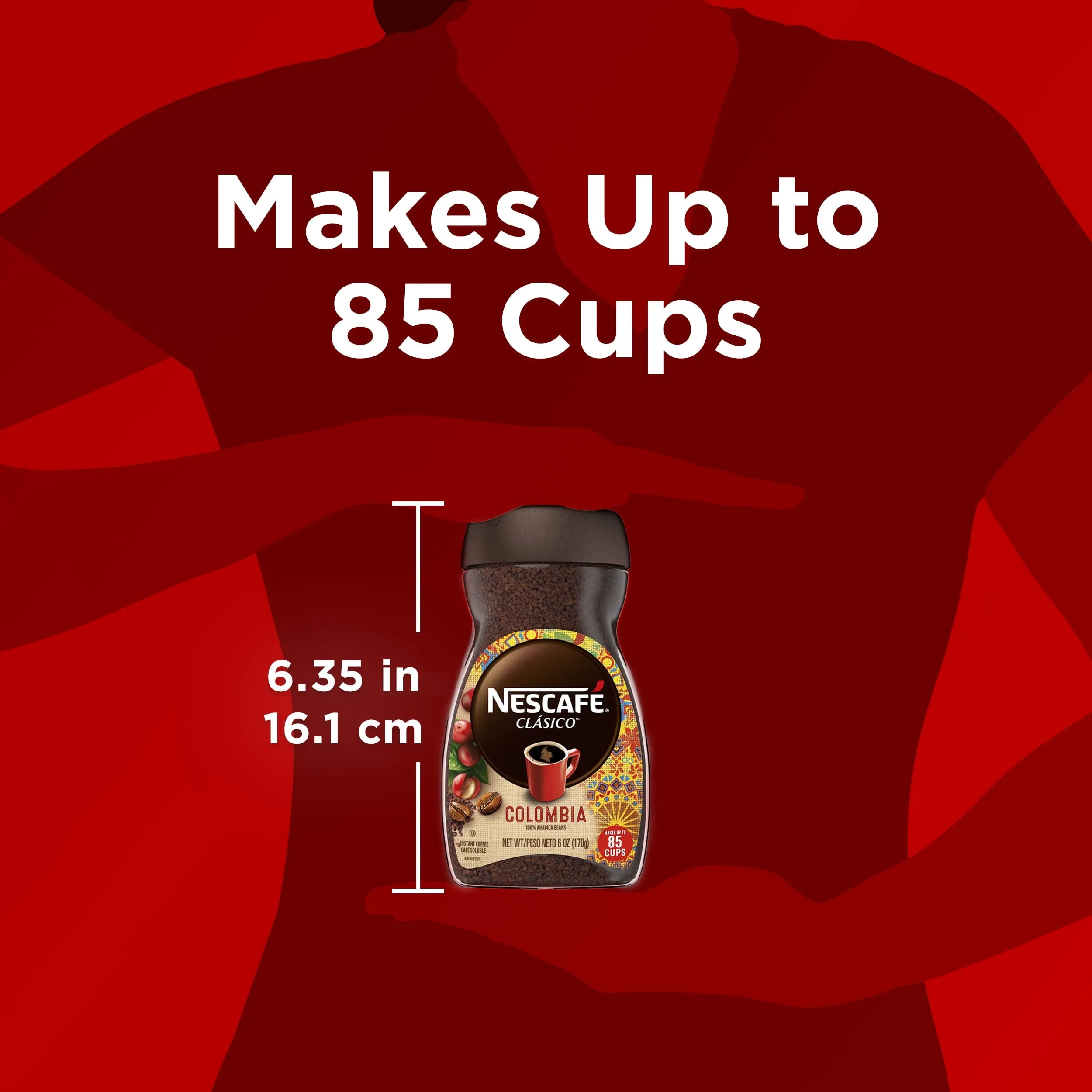 Nescafe Classico Colombia Medium Roast Instant Coffee, 6 oz