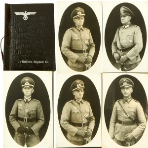 Original German WWII Heer Army "I" Company 63rd Artillery Regiment Photo Album - 34 Photos