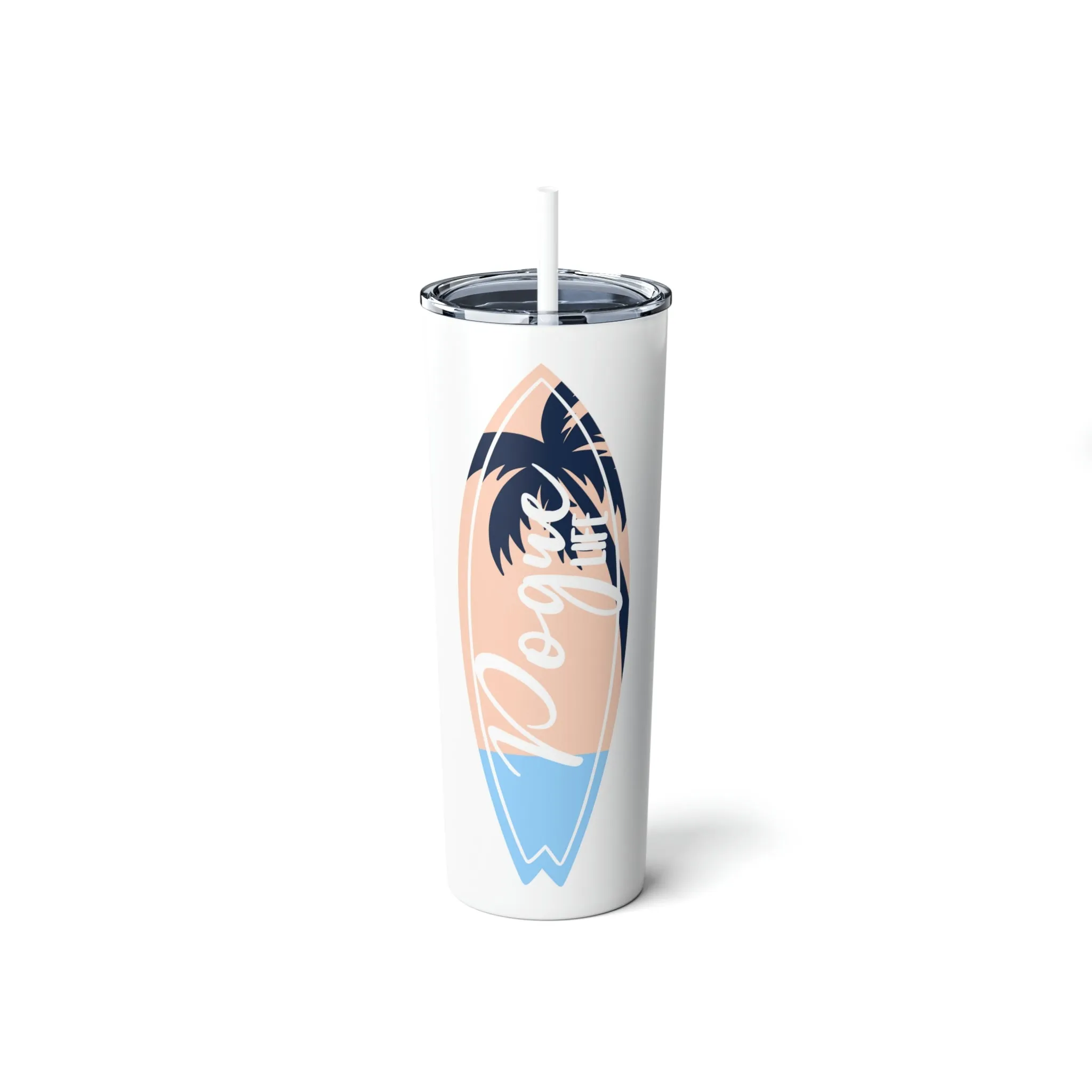 Outer Banks OBX Pogue Life Skinny Steel Tumbler with Straw, 20oz