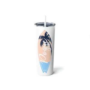 Outer Banks OBX Pogue Life Skinny Steel Tumbler with Straw, 20oz