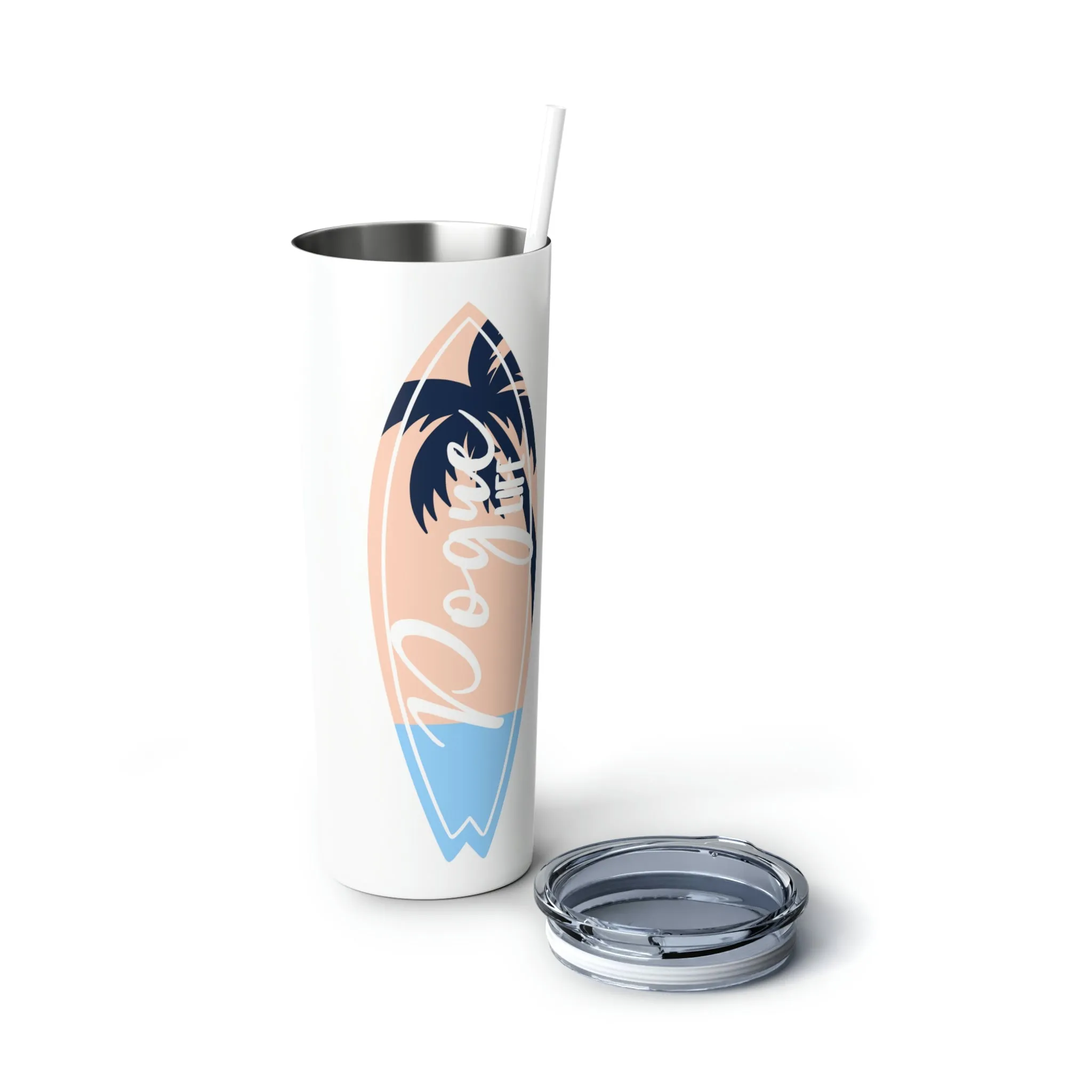 Outer Banks OBX Pogue Life Skinny Steel Tumbler with Straw, 20oz