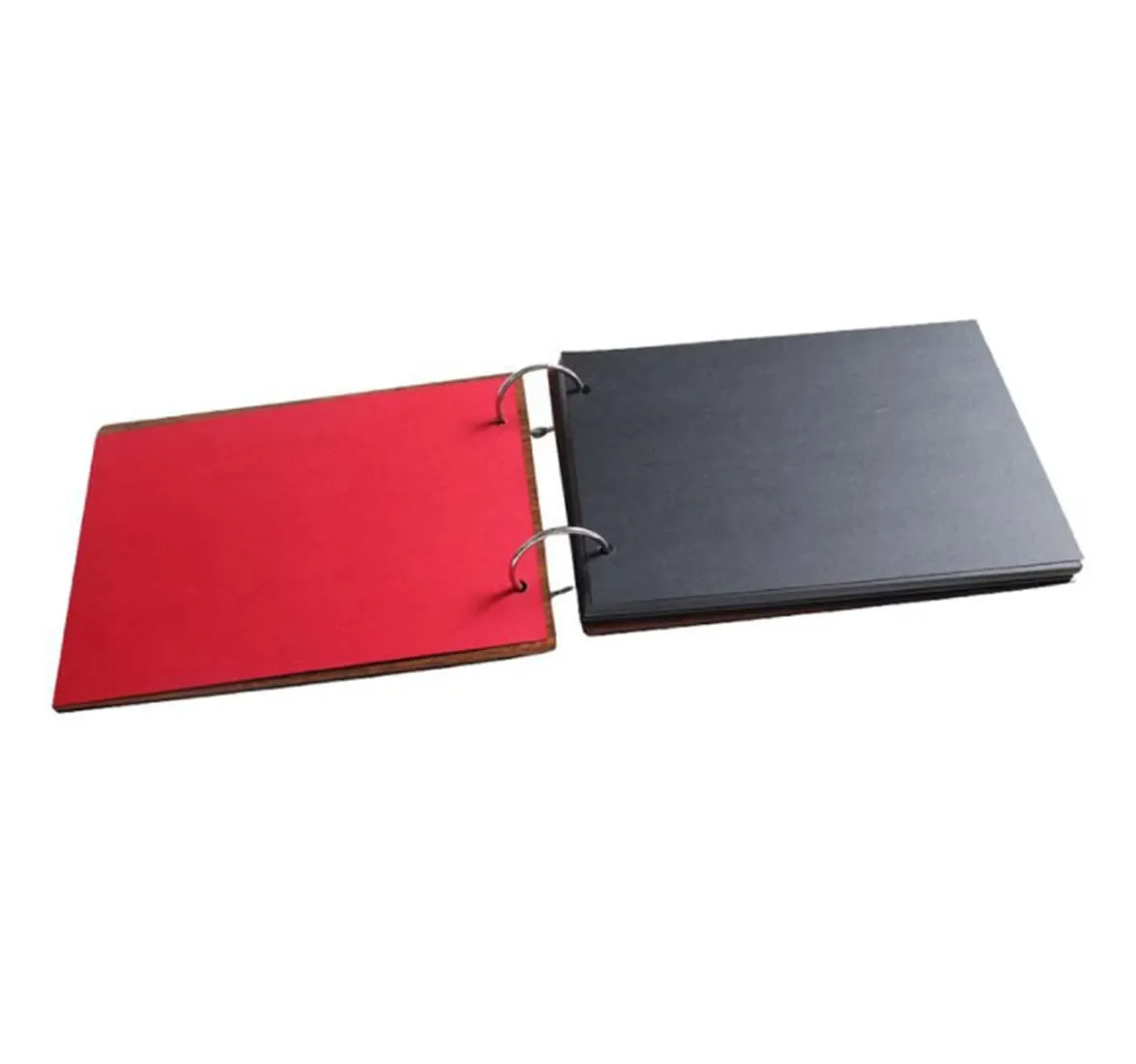 PAPER PLANE DESIGN Loved One's Craft Scrapbook, Photo Book Travel Diary Album (Black and White, 14 x 10 inches)
