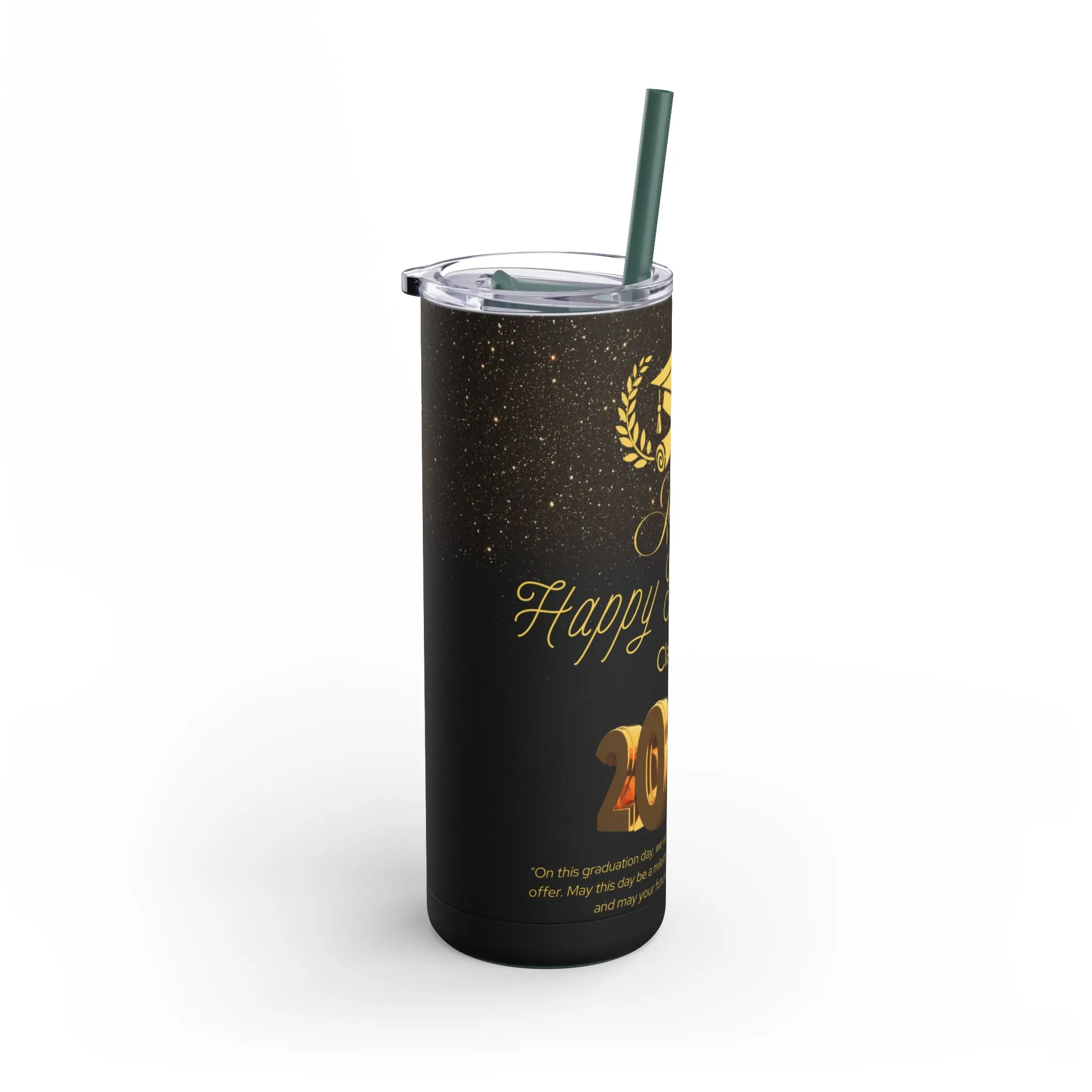 Personalized Graduate Tumbler, Tumblers, graduation gift, Gift for her, Gift for him, custom name, Skinny Matte Tumbler, 20oz