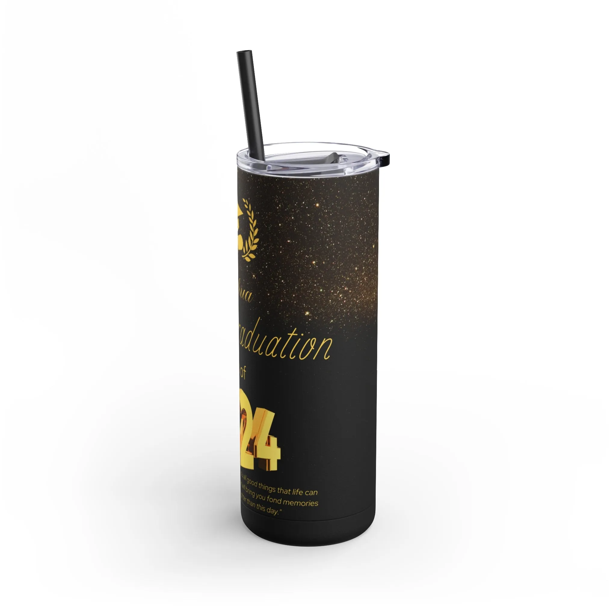 Personalized Graduate Tumbler, Tumblers, graduation gift, Gift for her, Gift for him, custom name, Skinny Matte Tumbler, 20oz