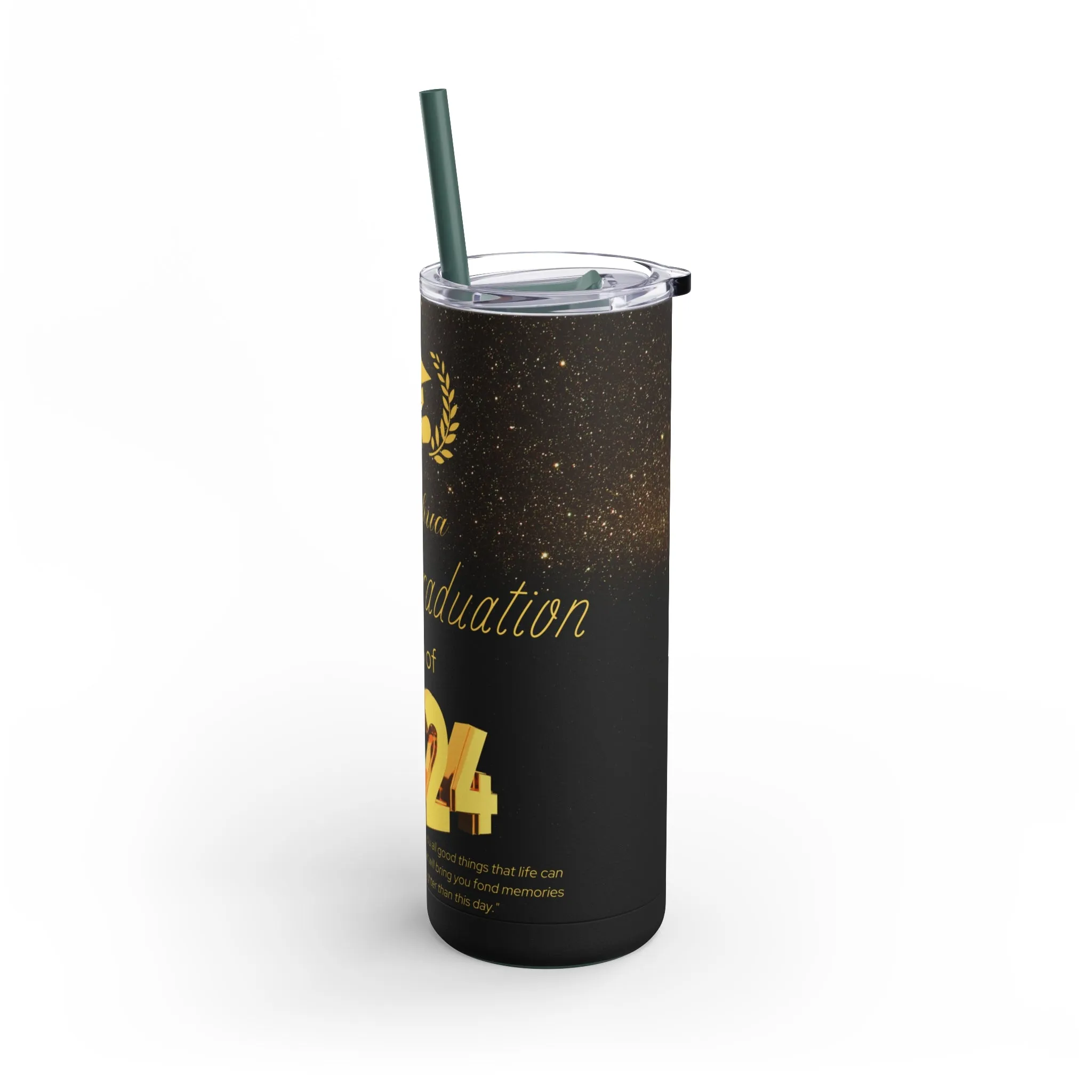 Personalized Graduate Tumbler, Tumblers, graduation gift, Gift for her, Gift for him, custom name, Skinny Matte Tumbler, 20oz