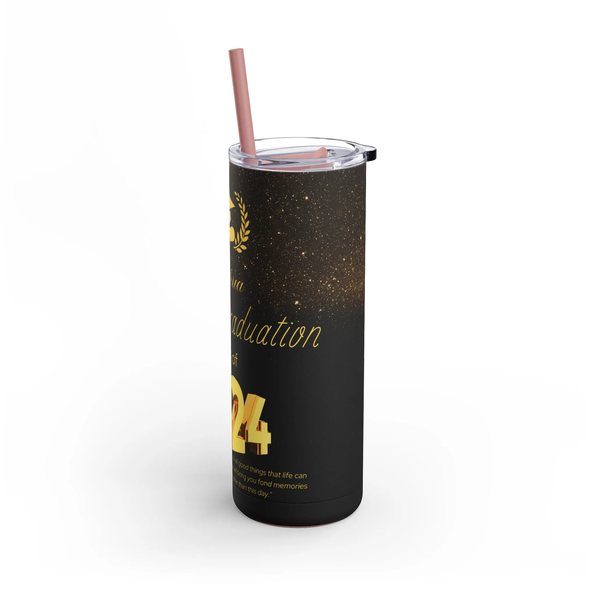 Personalized Graduate Tumbler, Tumblers, graduation gift, Gift for her, Gift for him, custom name, Skinny Matte Tumbler, 20oz