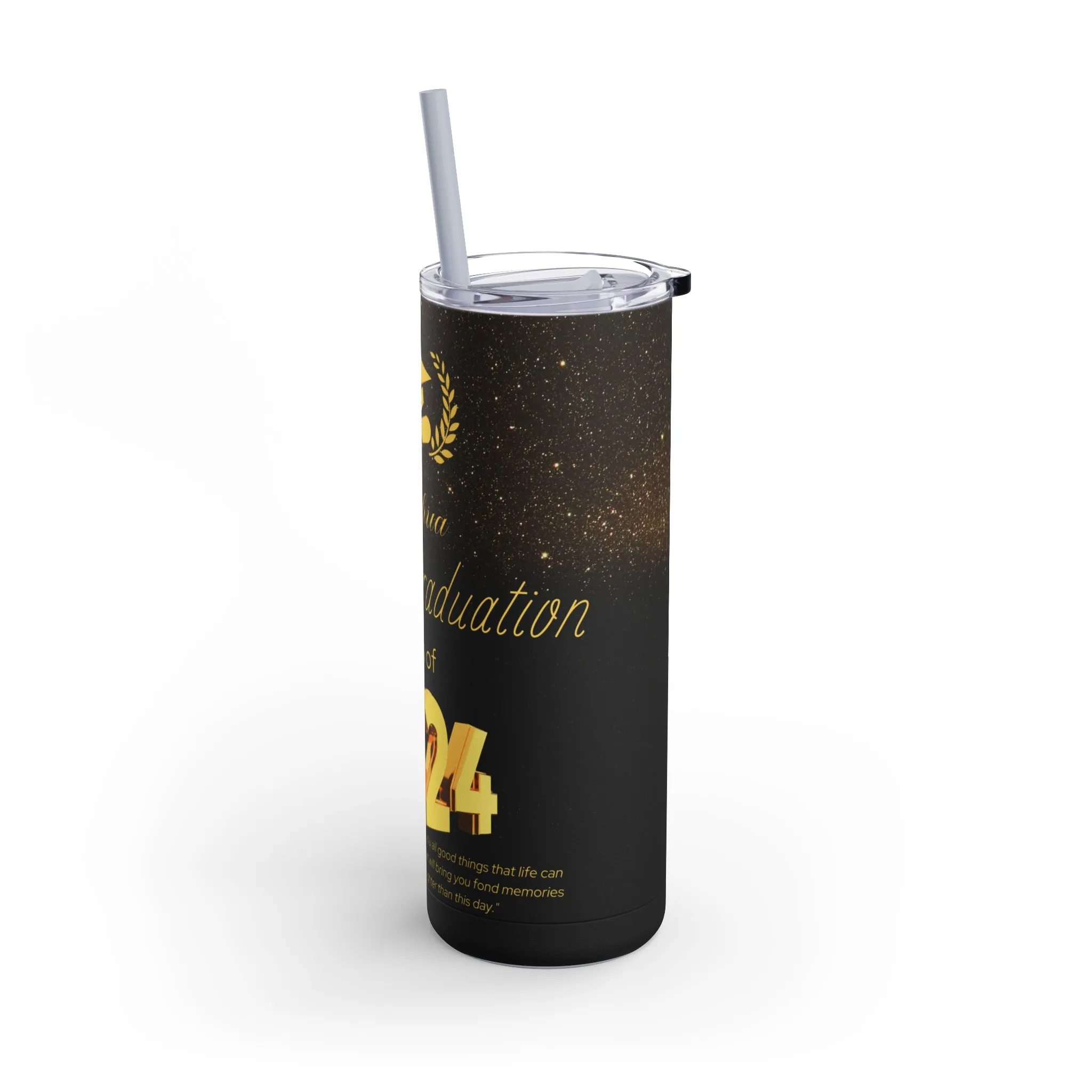 Personalized Graduate Tumbler, Tumblers, graduation gift, Gift for her, Gift for him, custom name, Skinny Matte Tumbler, 20oz