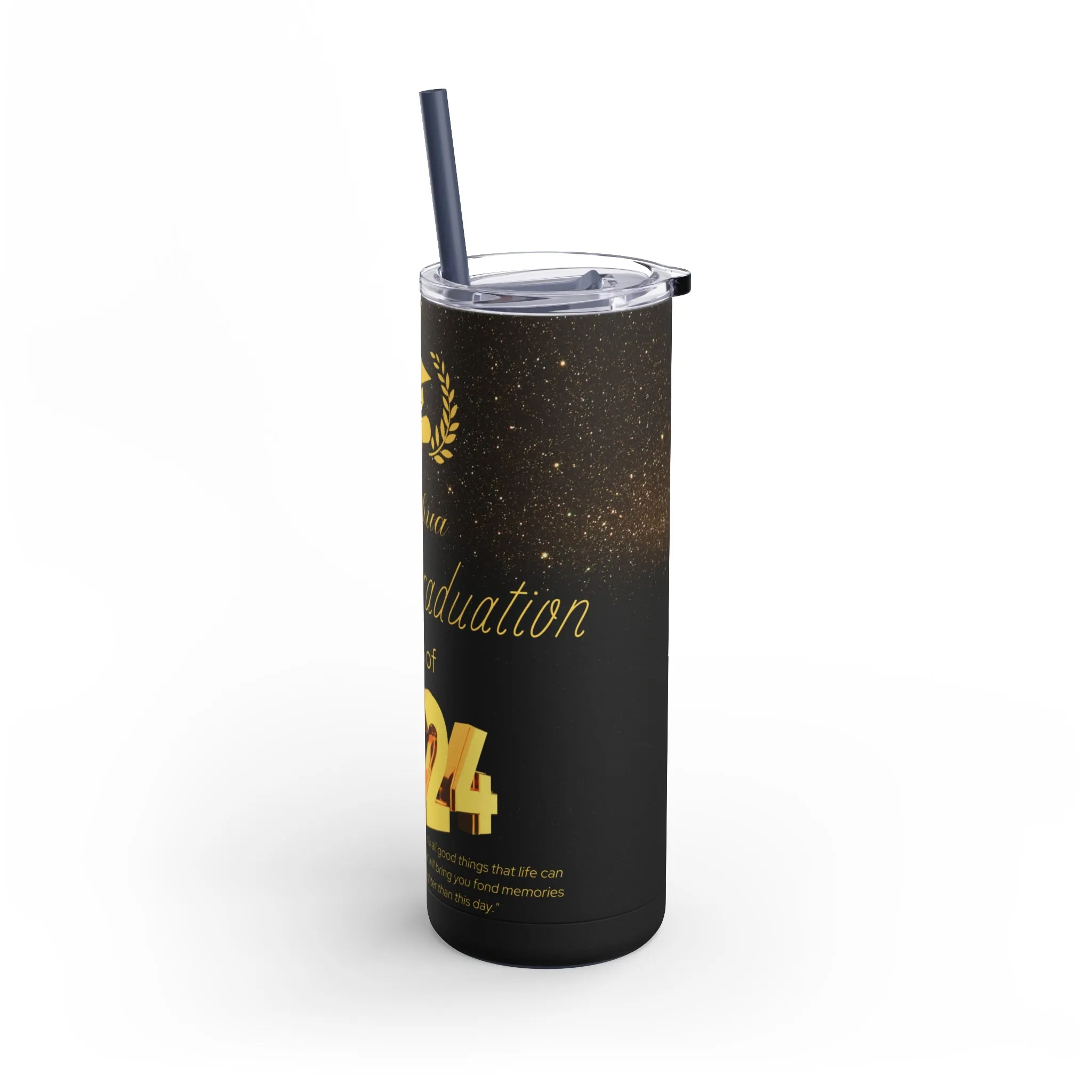 Personalized Graduate Tumbler, Tumblers, graduation gift, Gift for her, Gift for him, custom name, Skinny Matte Tumbler, 20oz