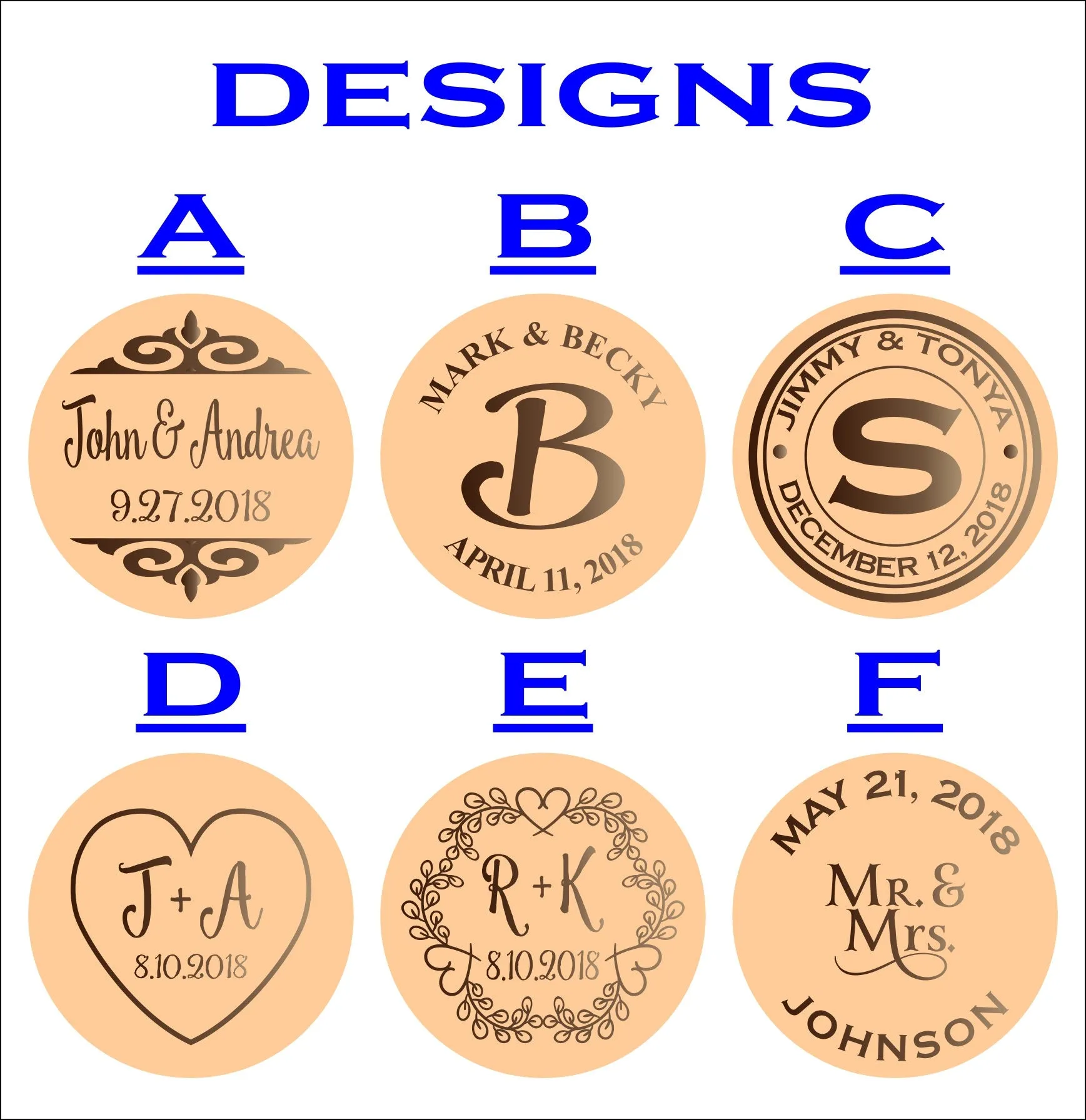 Personalized Wedding Favor Wine Stoppers
