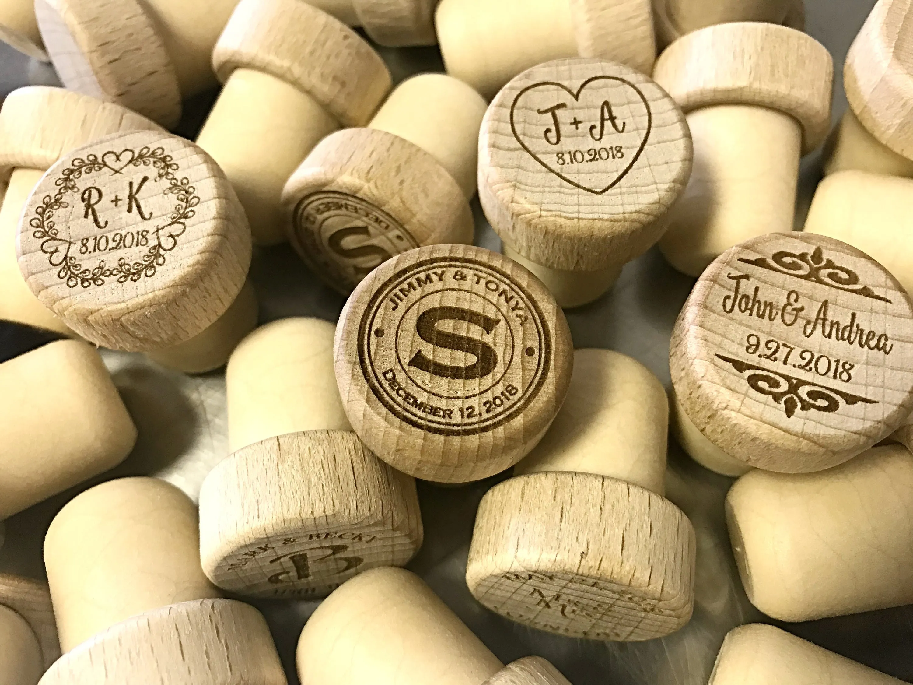 Personalized Wedding Favor Wine Stoppers