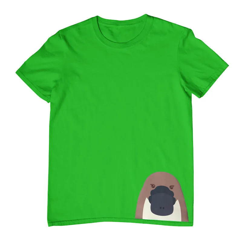 Platypus Head Hem Print Childrens T-Shirt (Various Colours)