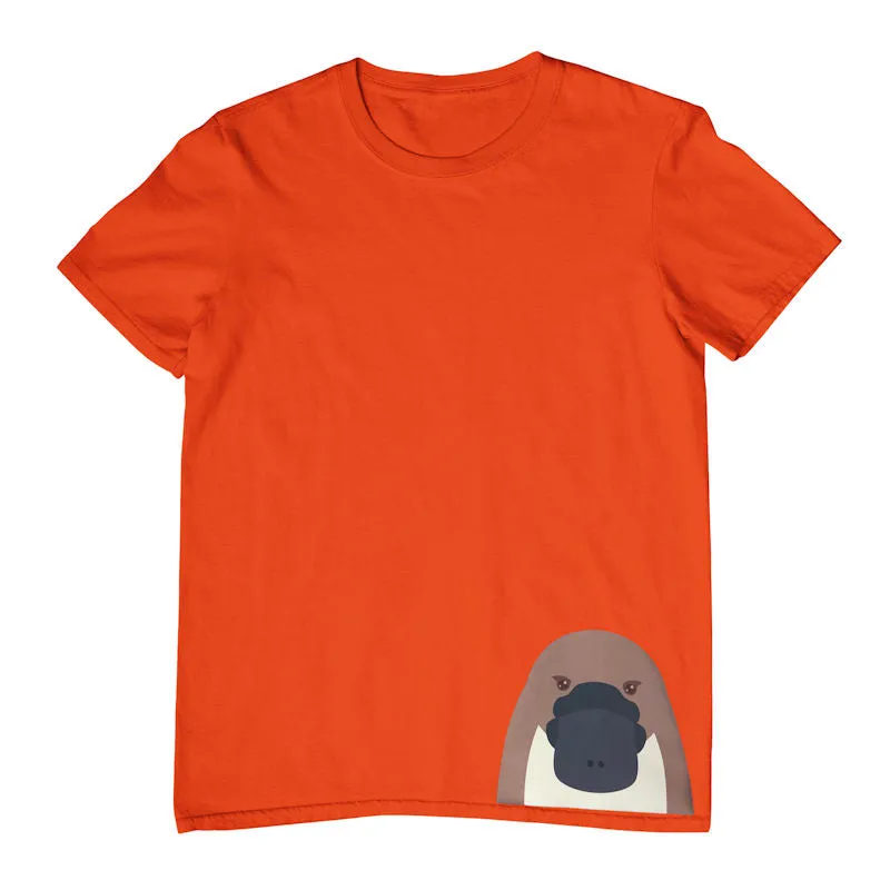 Platypus Head Hem Print Childrens T-Shirt (Various Colours)