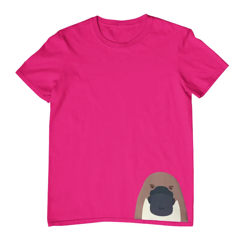 Platypus Head Hem Print Childrens T-Shirt (Various Colours)