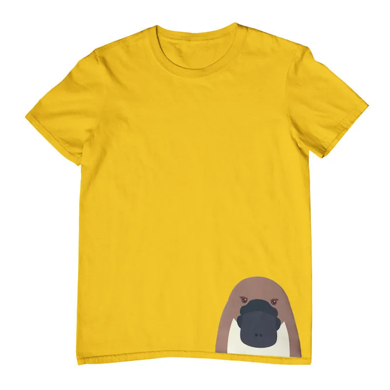Platypus Head Hem Print Childrens T-Shirt (Various Colours)