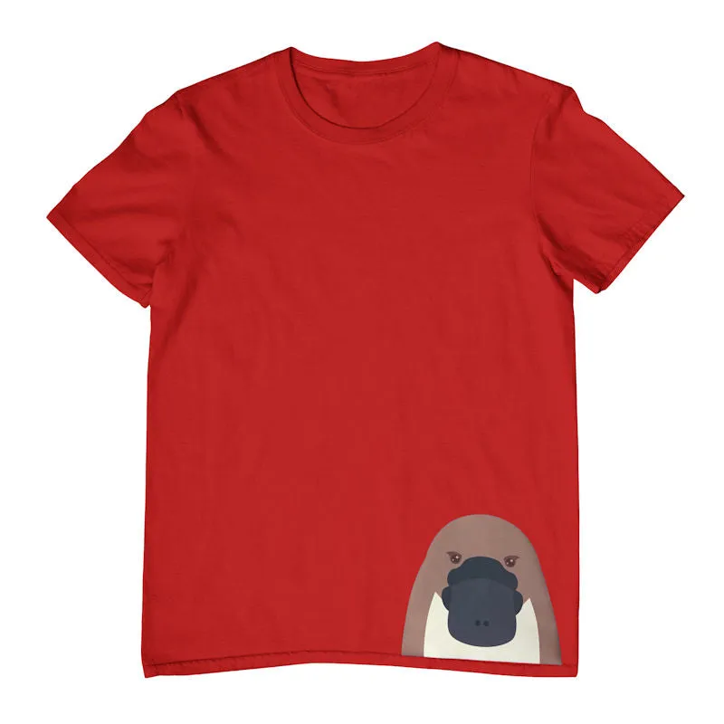 Platypus Head Hem Print Childrens T-Shirt (Various Colours)
