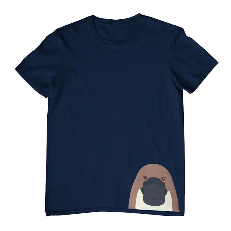 Platypus Head Hem Print Childrens T-Shirt (Various Colours)
